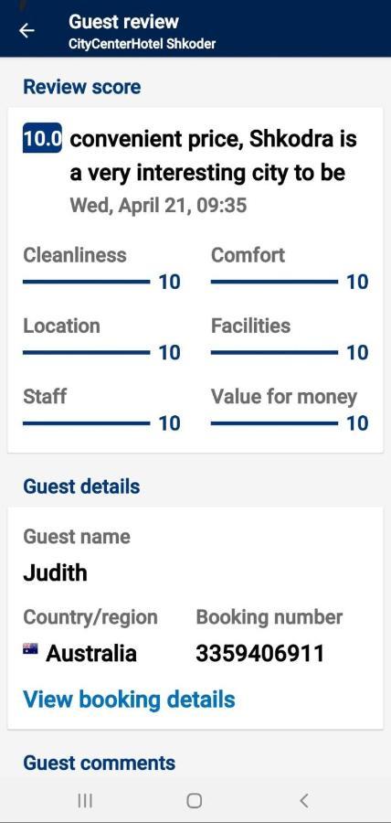 Citycenterhotel Shkodër 외부 사진